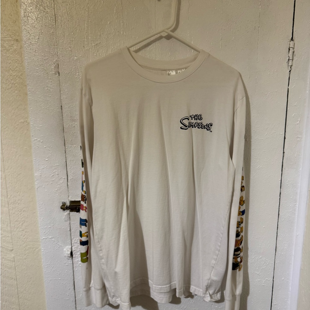 White Long Sleeve Simpsons shirt